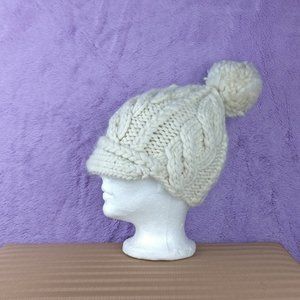 Wool hat Eugenia Kim Free People Chunky Fisherman 100%Wool Aran Knit Winter Cap